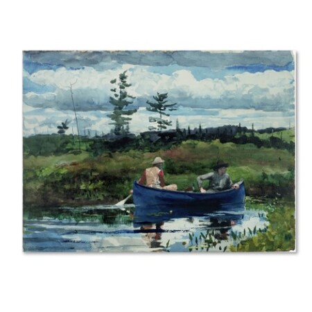 Trademark Fine Art Homer 'The Blue Boat' Canvas Art, 18x24 AA00360-C1824GG